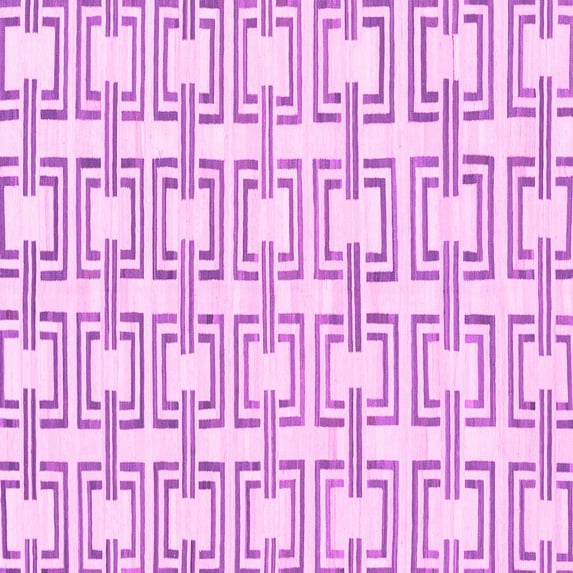 Ahgly Company Indoor Square Solid Pink Modern Area Rugs, 8' Square