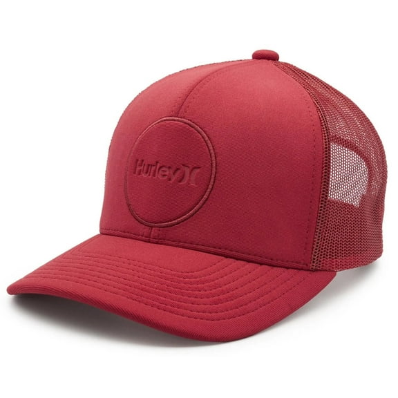 Hurley Men's Trucker Hat Main St Mesh Snapback Cap (Red)