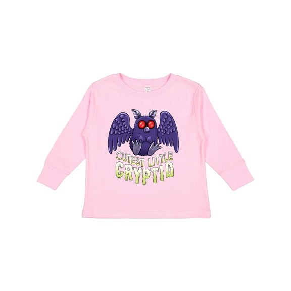 Inktastic Cutest Little Cryptid Mothman Boys or Girls Long Sleeve Toddler T-Shirt