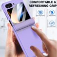 thumbnail image 5 of Compatible Samsung Galaxy Z Flip 5 Case with Hinge Protection & Screen Protector,Full Body Shockproof Cover with Tempered Glass Screen Protector Phone Case for Samsung Z Flip 5 Phone Case Purple, 5 of 14