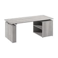 thumbnail image 1 of Scranton & Co Engineered Wood 72W x 30D Standing Desk with Bookcase in Gray, 1 of 8