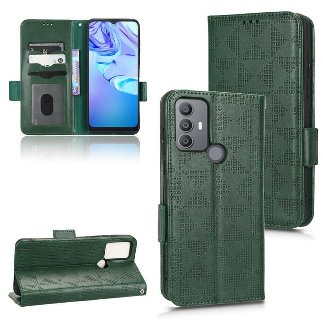 TCL 306/TCL 305 Case , Leather Wallet Cover Magnetic Full Body Shockproof Stand Flip Case for TCL 306/TCL 305