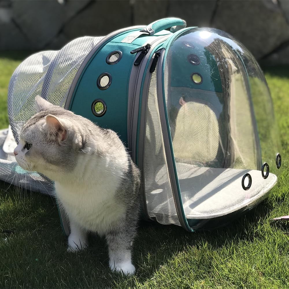 Dual Expandable Cat Backpack Carrier, Fit up to 20 lbs, Expandable Pet Carrier Backpack for Large Fat Cat and Small Puppy