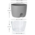 thumbnail image 5 of Self Watering Planter Pots for Indoor Plants, 6 Inch African Violet Pots - Self Aerating, High Drainage, Deep Reservoir, Gray, 5 of 7