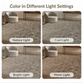 thumbnail image 7 of ODIKA 4'x6' Taupe Abstract Geometric Impasto Natural Washable Area Rug Modern Patchwork Mosaic With Distressed Vintage Textural for Dorm Room, Small Living Stain Resistant Low Profile, Easy Care, 7 of 7
