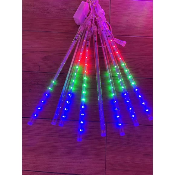 Color Light Bar Water Light LED Meteor Shower Christmas Night Scene Decoration 20cm (one piece of 8 sticks) Lantern