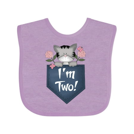 

Inktastic I m Two Years Old Kitty Cat 2nd Birthday Girls Baby Bib