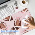 thumbnail image 4 of Long Mouse Pads for Desk,Pink Footballs with Bows Pattern Desk Mats on Top Of Desks, Desk Mouse Pad Extra Large with 3mm Non-Slip Base and Stitched Edge for Gaming,Office,Work,Home 31.5"x11.8", 4 of 6