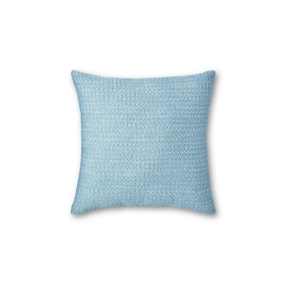Better Homes & Gardens 18" x 18" Blue Woven Outdoor Pillow - Durable, Fade-Resistant, Weatherproof