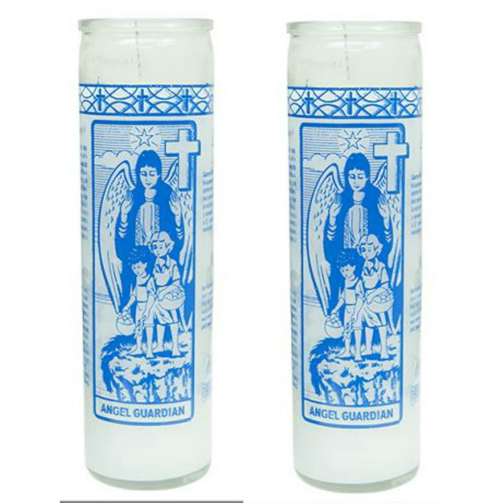 2 x Guardian Angel 7 Day Candle, White Spiritual Candles