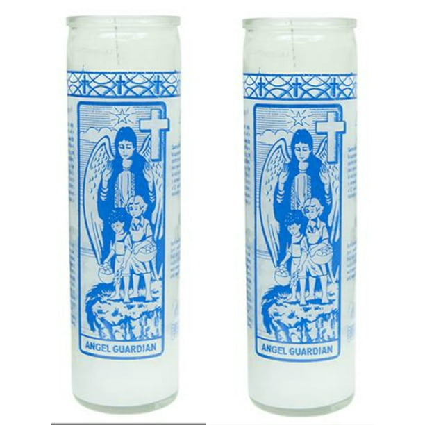 2 x Guardian Angel 7 Day Candle, White Spiritual Candles