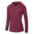thumbnail image 6 of Womens Sun Protection Hoodies Long Sleeve Shirts Quick Dry Breathable Fishing Hiking Rash Guard Athletic Pullover Tops S-2XL, 6 of 6