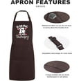 thumbnail image 4 of Baking Is My Therapy Aprons for Women with 2 Pocket Baked Waterproof Adjustable Bib Kitchen Cooking Apron Bakers Gift, 4 of 5