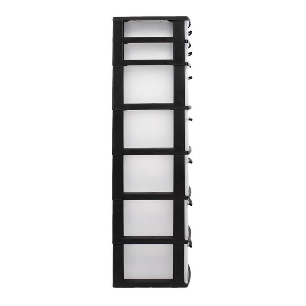 MQ Eclypse 7-Drawer Plastic Storage Unit, Black