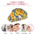 thumbnail image 6 of KLL Vintage White Yellow Sunflower Pattern Shower Cap & Bath Cap for Women,Reversible Oversized Waterproof Shower Caps for all Hair Lengths,Elastic Reusable Bathing Hair Cap, 6 of 6