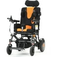 thumbnail image 2 of Bangeran Pegasus Compact Electric Wheelchair for Special Needs, Flat-Free 4 Wheels for All-Terrain, Turn Signals & Remote, 47lb, Black Orange, 2 of 11