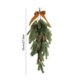 thumbnail image 3 of Moocorvic Artificial Christmas Teardrop Decor with Pine Cones, Green Fake Plants Pines Needles for Winter Wedding Decor, Wall & Window Decor, Front Door(27.6''), 3 of 8