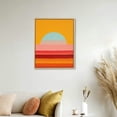 thumbnail image 3 of Nawypu  Sylvie Sunset Waves Framed Canvas Wall Art by Cat Coquillette, Natural, Colorful Art for Wall, 3 of 4