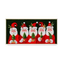 Trademark Fine Art 'Five Santas' Canvas Art by Beverly Johnston