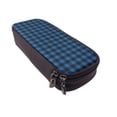 thumbnail image 6 of Lsque Blue Black Plaid Printed Big Capacity PU Leather Pencil Case Large Pencil Pouch Stationery Pen Bag Pencil Holder for Teen, 6 of 6