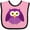 Pink and Black, variant on Inktastic Purple Owl Bird Boys or Girls Baby Bib