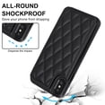 thumbnail image 3 of for iPhone XR Wallet Case with Card Holder RFID Blocking, Kickstand Card Slots Case, Dimaond Patterned Elegent PU Leather,Double Back Flip Magnetic Clasp and Durable Shockproof Cover,Black, 3 of 8