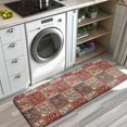 thumbnail image 3 of Red Boho Ethnic Floral Patchwork Pattern Kitchen Rug Mat,Kitchen Runner Rugs Non Skid Washable,Decorative Kitchen Floor Mats for Kitchen,Sink,Laundry,17"x47.2", 3 of 7
