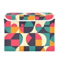 thumbnail image 7 of Yayeee Collapsible Cube Storage Bin with Lid Fabric Closet Decorative Basket with Handles, Retro Geometric, 7 of 7
