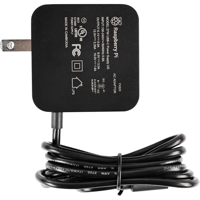 Raspberry Pi, Power Supply, SC1158 Power Adapter, 27W USB-C