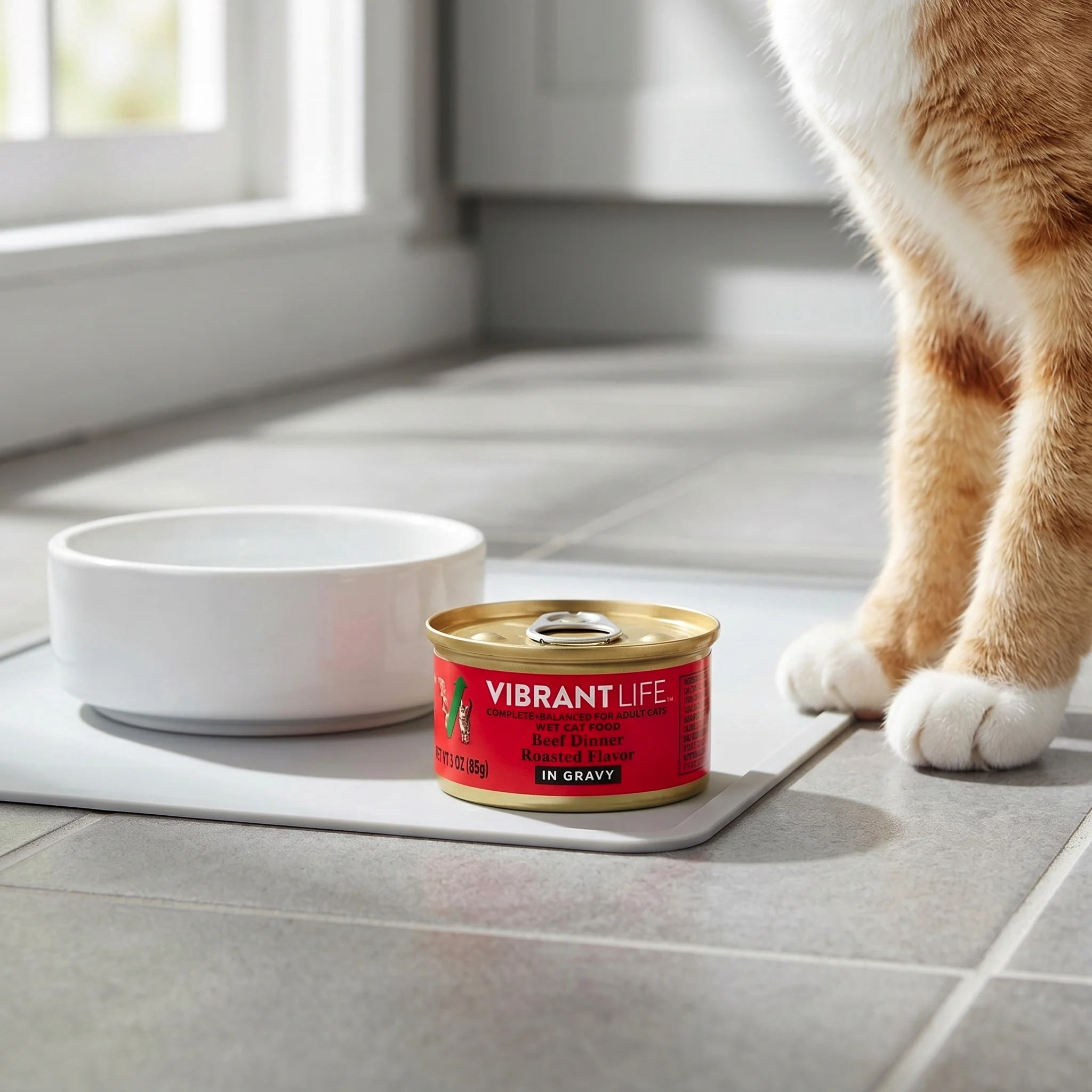 (12 pack) Vibrant Life Beef Dinner Roasted Flavor in Gravy Wet Cat Food, 3 oz Can