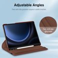 thumbnail image 5 of Fintie Rotating Case for Samsung Galaxy Tab S10 Lite/ S10 FE/ S9 FE 5G 10.9 Inch/Tab S9 11 Inch with S Pen Holder, 360 Degree Swiveling Stand Cover Auto Sleep/Wake, Brown, 5 of 8