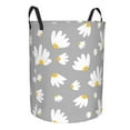 thumbnail image 4 of LNWH Laundry Basket, Daisy Floral Doodle Pattern Foldable Laundry Hamper with Handles Waterproof, Medium Size, 4 of 8