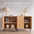 thumbnail image 3 of SinCiDo Modern TV Stand for TVs up to 65", Wood Entertainment Center w/Adjustable Shelves, 61.75‬"W Media Console Cabinet for Living Room, 3 of 7
