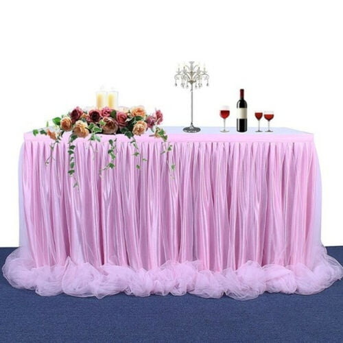 Home Desk Decor Tulle Tutu Table Skirt For Wedding Party Birthday Baby Shower
