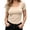 Beige, variant on T Shirt for Women Trendy Slim Short Sleeve Square Neck Tee Ribbed Knit Solid Color Basic Going Out Shirts