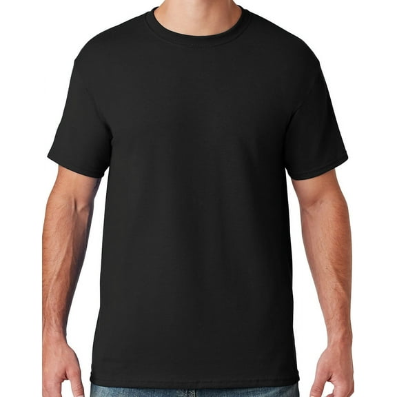 Mens Moisture-Wicking Cotton/Poly T-shirt, 2XL Black