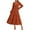 B Style Brick Red, variant on Women's Smocked Spring Maxi Dress Casual Fall Long Sleeve Square Neck Tiered A Line Flowy Dresses with Pockets