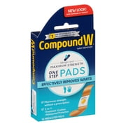 Compound W Maximum Strength One Step Wart Remover Pads, Salicylic Acid, 14 Count