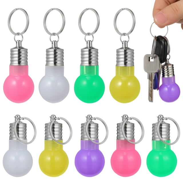 FELTECHELECTR Llavero con 21 bombillas LED de colores, minilámpara, linterna, llavero para bolso de mujer, pequeño, táctil, llavero para monedero.