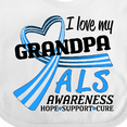 thumbnail image 4 of Inktastic I Love My Grandpa ALS Awareness Support, Care, Cure Boys or Girls Baby Bib, 4 of 4