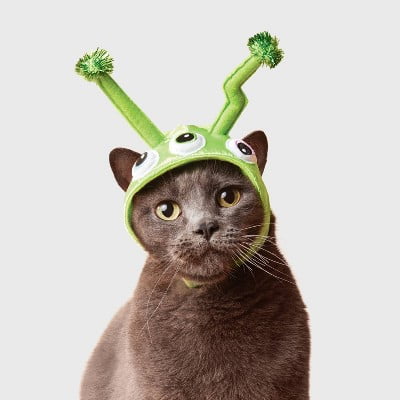 Alien Cat Headpiece Costume -  One Size Fits Most