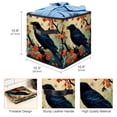 thumbnail image 3 of Crow Foldable Storage Baskets with Handle, 10.8"x10.5"x10.6" - Large Capacity Toy Box Storage Box, 3 of 6
