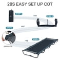 thumbnail image 7 of EVER ADVANCED 20-Second Quick Set-Up Camping Cot, Lightweight Aluminum Folding Cot with Zipper Closure for Camping, Travel, Support up to 225lbs, Black, 7 of 7