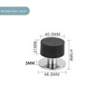 thumbnail image 2 of Topes de puerta autoadhesivos LIUYMXG con goma negra y cuerpo de acero inoxidable 2 uds, 2 of 5