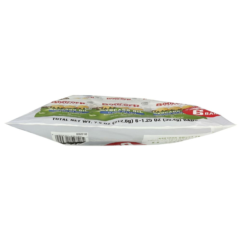 Boulder Canyon Avocado Oil Classic Sea Salt Potato Chips, 1.25 Ounce -- 48 per Case.
