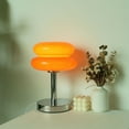 thumbnail image 4 of Macaron Glass Table Lamp Silver Modern LED Eye Protection Night Light For Bedroom Living Room, 4 of 5