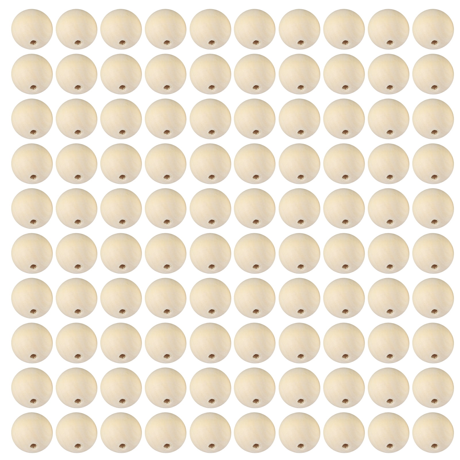 Zerodis 100x 25MM Wooden Beads Round Decor Wood Beads For Jewelry Making DIY Crafting