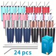 thumbnail image 2 of 8/12/24pcs 20oz Stainless Steel Insulated Tumblers Bulk, Double Wall Vacuum Travel Mugs with Lid & Straw, Thermal Cups for Hot & Iced Coffee & Drinks, 2 of 24