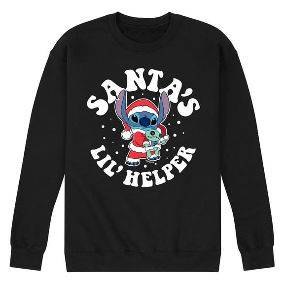 Lilo & Stitch - Santas Lil Helper - Men's Crew Neck Fleece Pullover