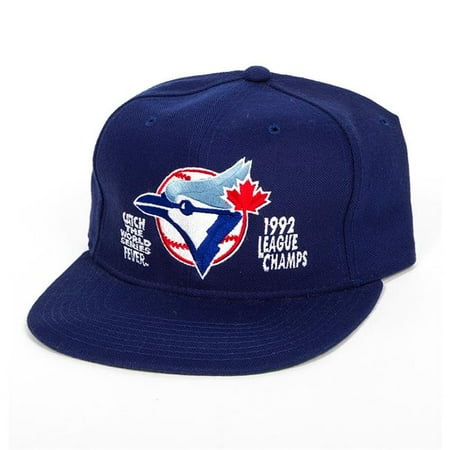 American League Official Baseball - AJ Sports World Z1328C Toronto Blue Jays 1992 American League Champs Official New Era Baseball Cap, Blue